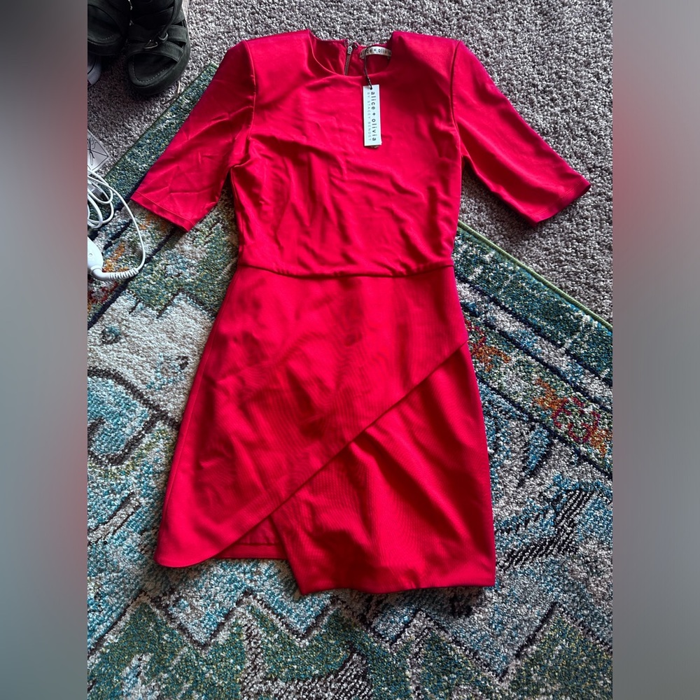 Alice + Olivia Red Mini Dress